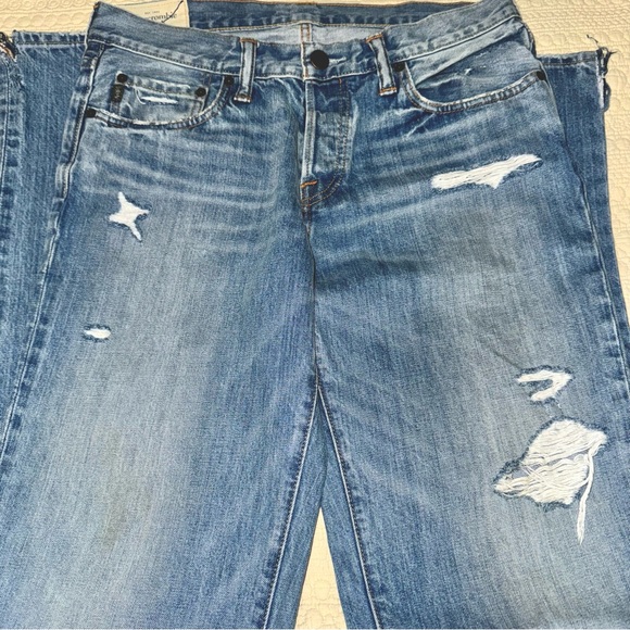 Abercrombie & Fitch Classic Straight Destructed Jeans, Sz 32x34 (see meas) - Picture 6 of 11